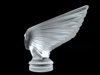 Art Deco Glass Car Mascot Figurine ' Victoire ' Hood Ornament H.  Hoffmann 1930 ' 4