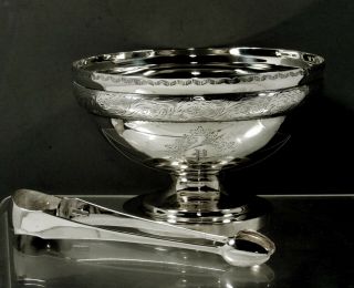 William G.  Forbes Silver Sugar Bowl & Tongs c1795 Federal 3