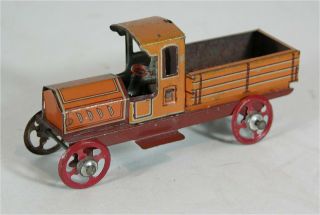 1910s Tin Lithograph Penny Toy - Pick - Up / Open Bed Truck By Fischer Kellermann