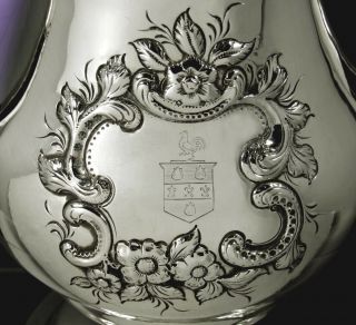 Kirk Silver Coffee Pot c1830 Coat Arms - 51 Ounces 2