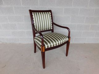 Hickory Chair Co.  Regency Style Mahogany Frame Arm Chair