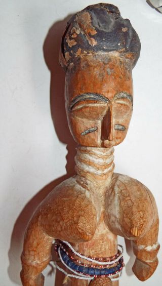 19c African Female Wooden W/ Beadwork Museum Status 1880 3