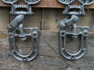 ANTIQUE VINTAGE J.  E PORTER QUEEN BARN DOOR ROLLERS DOUBLE RESTORED FARM HOUSE 4