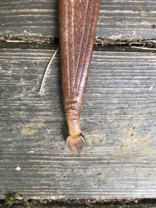 Antique Philippines ? Sword Filipino Machete Knife With Leather Scabbard 26” 8