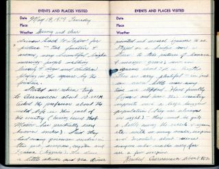 1939 Handwritten Trip Diary Seattle to Mexico City Alice Jones Ancient Pyramids 7