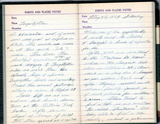 1939 Handwritten Trip Diary Seattle to Mexico City Alice Jones Ancient Pyramids 8