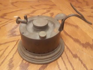Vintage Primitive Brass Oil Lamp