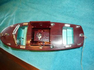 VINTAGE IDEALS MECHANICAL SPEED BOAT WITH AQUAPLANE RIDER 4