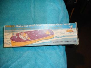 VINTAGE IDEALS MECHANICAL SPEED BOAT WITH AQUAPLANE RIDER 7
