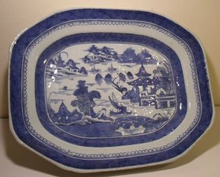 13.  25 " Chinese 19th Century Blue And White Meat Platter