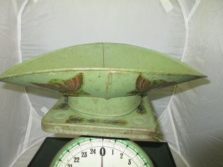 ANTIQUE 1906 SEARS,  ROEBUCK & CO.  Weighs Up To 25 lbs In Ozs WEIGHT SCALES WI/ PAN 2