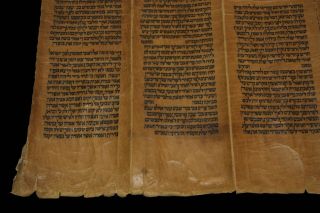 ANCIENT VELLUM TORAH BIBLE MANUSCRIPT Numbers SCROLL JUDAICA 400 YRS YEMEN 10