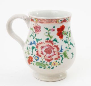 Antique Chinese Qianlong Porcelain Famille Rose Large Mug / Tankard 3