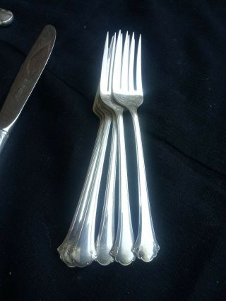 Towle Sterling 25 pc.  Chippendale pattern vintage flatware service for 6 No Mono 4