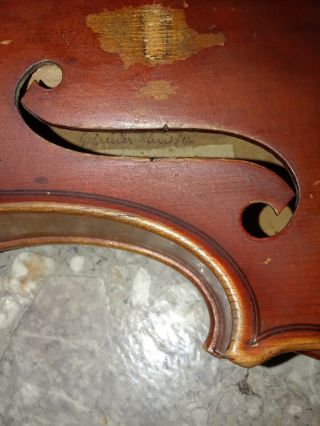 Antique Art Violin Stradivarius 1914 Model 9550 Schuster Needs Work See Descript 11