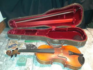 Antique Art Violin Stradivarius 1914 Model 9550 Schuster Needs Work See Descript