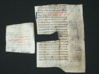 RARE Medieval Vellum Canon Law Manuscript Fragments,  Italy (Bologna),  c.  1300 2