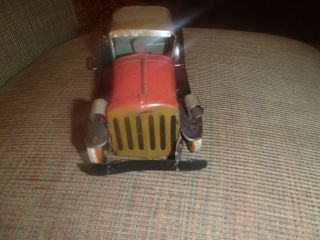 Vintage Marx Tin Litho Coupe Car with Wind Up Toy Vehicle 1930 ' s 3