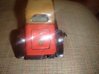 Vintage Marx Tin Litho Coupe Car with Wind Up Toy Vehicle 1930 ' s 6