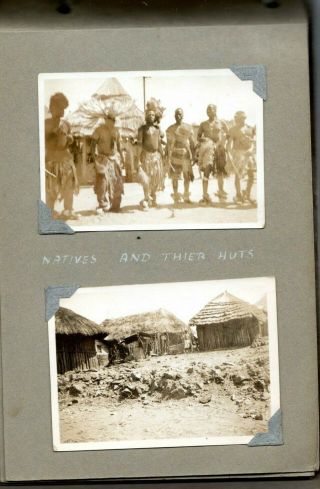 1942 South Africa Photo Album Handwritten Titles Descriptions Livingstone Zambia