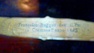 Antique Violin Francesco Ruggeri / Fancefco Rugetti Dell il per in Cremona 1695 12