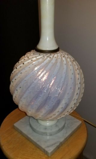 ARCHIMEDE SEGUSO LAMP Italian opalescent BUBBLE Glass Ball w/ Marble MASSIVE Orb 10