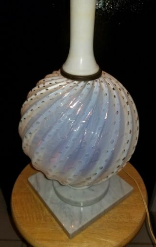 ARCHIMEDE SEGUSO LAMP Italian opalescent BUBBLE Glass Ball w/ Marble MASSIVE Orb 6