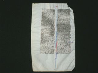 RARE Medieval Manuscript Vellum 