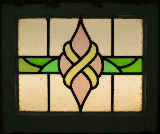 OLD ENGLISH LEADED STAINED GLASS WINDOW Stunning Abstract Band 20 