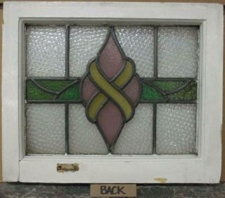 OLD ENGLISH LEADED STAINED GLASS WINDOW Stunning Abstract Band 20 