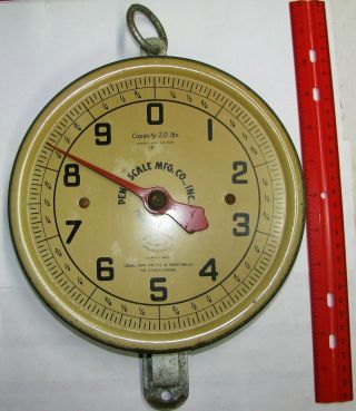 Vintage Penn Scale Mfg Co.  Round Hanging Scale