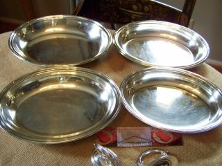 2 LARGE QUEEN ANNE ENGLISH SILVER WARMING ENTREE TRAY DISHES our FineThings4sale 2