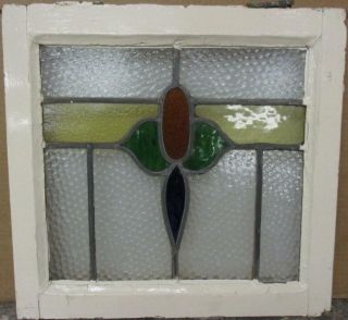 Old English Leaded Stained Glass Window Pretty Abstract Band 18.  75 " X 17.  75 "