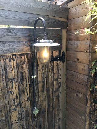 Unusual Long Swan Neck Coughtrie/revo Outdoor Light Lamp P&p