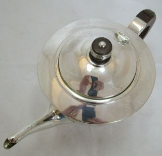 Smart George VI Art Deco Sterling silver teapot,  567 grams,  1939 3