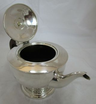 Smart George VI Art Deco Sterling silver teapot,  567 grams,  1939 4