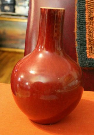 19 Century Chinese Oxblood Sang - De Boeuf Bottle Vase
