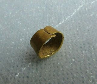 Ancient Roman Golden Hair Ring DETECTOR FIND 100BC - 200 AD 2