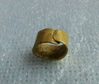 Ancient Roman Golden Hair Ring DETECTOR FIND 100BC - 200 AD 5