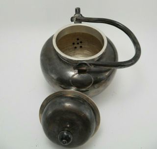 Japanese Silver Bottle Tea Kettle Teapot 茶釜 Chagama 9