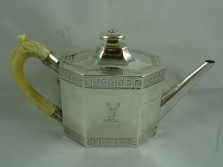 George Iii Silver Tea Pot,  1789,  547gm