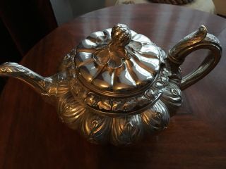 Exceptionally Good Hallmarked Silver Tea Pot Edinburgh 1827 843 Grams 3