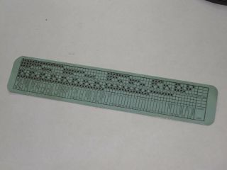 VINTAGE MERGENTHALER LINOQUICK PERFORATOR PLASTIC RULER/SCALE/GAUGE PICA/INCHES 4