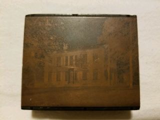 Vintage My Old Kentucky Home Copper Print Block Plate Ky Bardstown Rare