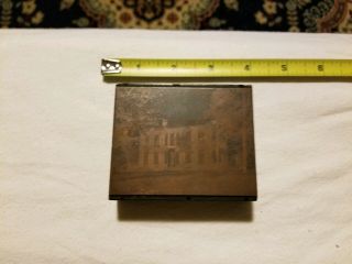Vintage My Old Kentucky Home Copper Print Block Plate KY Bardstown Rare 3