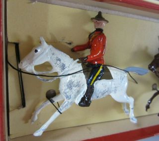 Vintage Britains Lead Toy Soldiers Royal Canadian Mounted Police Dress 1349 Box 5