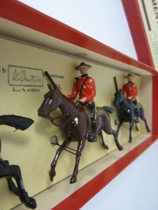 Vintage Britains Lead Toy Soldiers Royal Canadian Mounted Police Dress 1349 Box 7