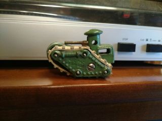 Kilgore Tank,  Late 1920 ' s,  cast iron toy w/ TRACKS 2