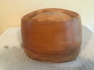 vintage fedora crown /MILLINERY WOOD BLOCK HAT MAKING /FORM/MOLD/BRIM 3