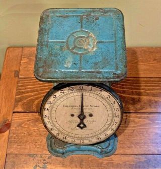 VINTAGE COLUMBIA FAMILY SCALE 24 LBS.  LANDERS,  FRARY,  CLARK PAT ' D 1907 3
